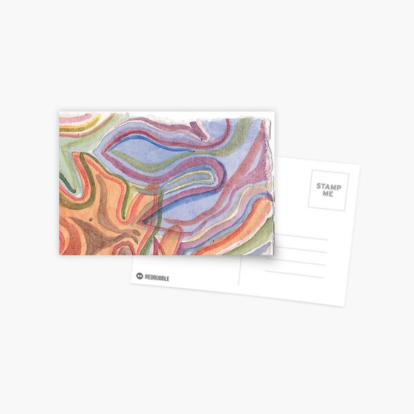 Watercoloured shapes Postcard
