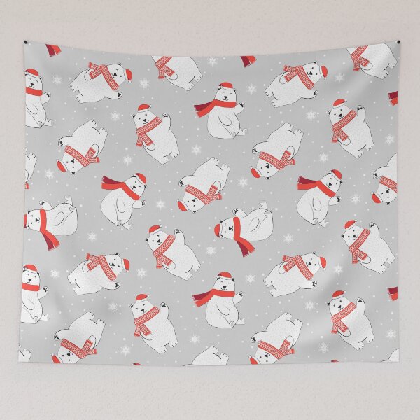 Item preview, Christmas Polar Bear Gray designed and sold by Color Me F*@k!ng Happy.