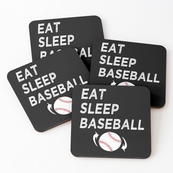 Item preview, eat sleep baseball repeat funny designed and sold by osamamohamad.