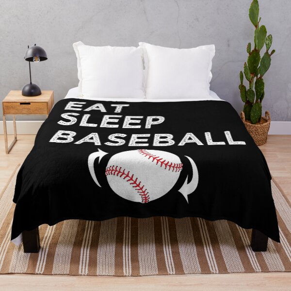 Item preview, eat sleep baseball repeat funny designed and sold by osamamohamad.