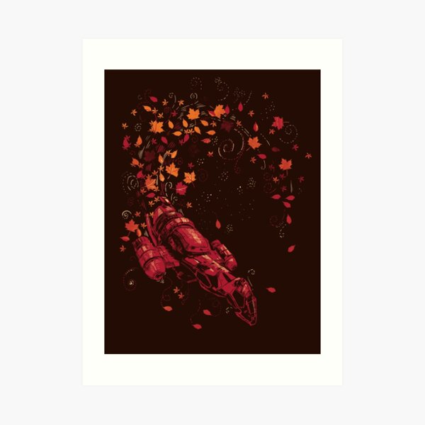 Leaf on the Wind Art Print