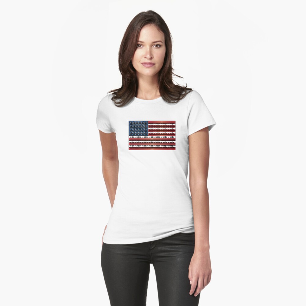 Crazy Flag # 244 Fitted T-Shirt