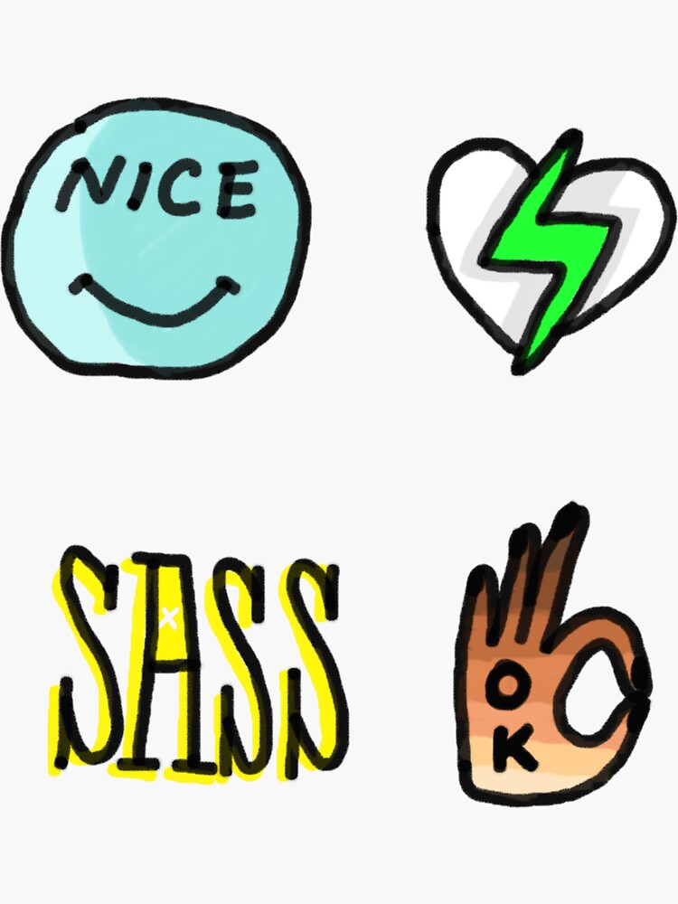 Thumbnail 3 of 3, Sticker, doodle 1 designed and sold by Jimmies.