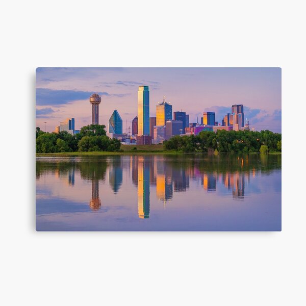 Dallas-Skyline-Reflexion Leinwanddruck
