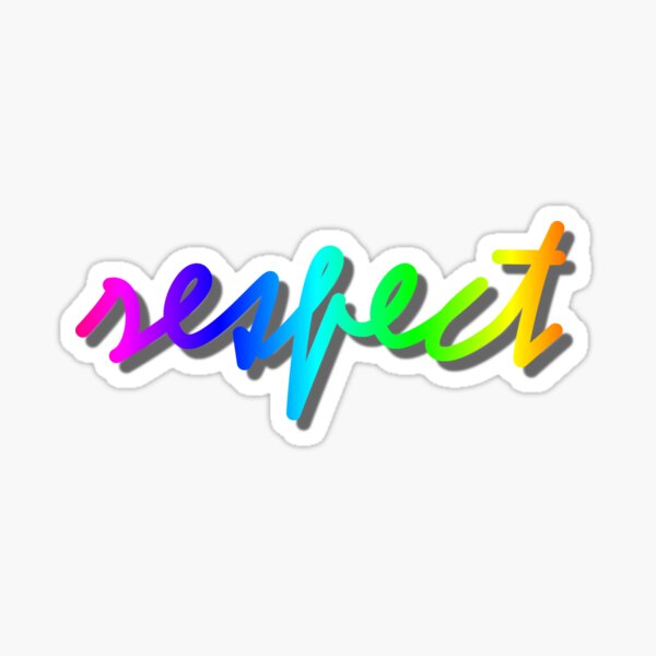 Item preview, respect all rainbow color design logo designed and sold by weekenz.