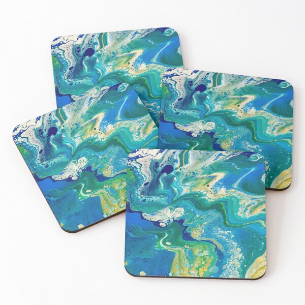Item preview, Ocean Acrylic Pour Painting designed and sold by Rammkah.
