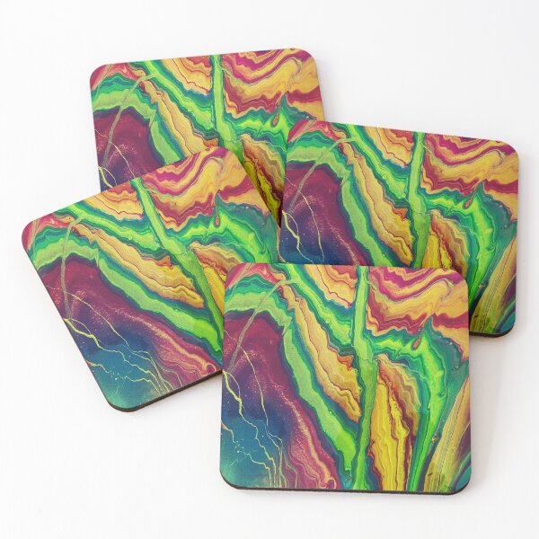 Item preview, Rainbow Acrylic Pour Painting designed and sold by Rammkah.