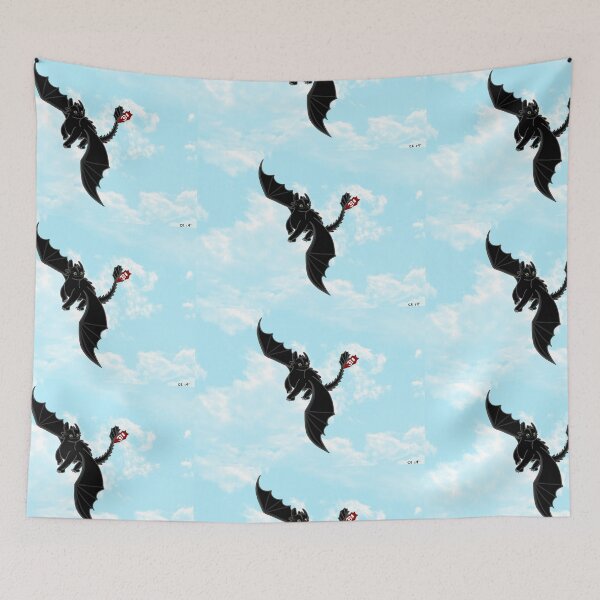 Item preview, Flying Toothless CLOUDS BACKGROUND designed and sold by dreamdrawer15.