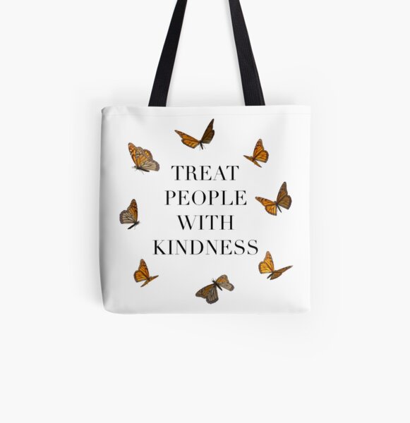 TREAT PEOPLE WITH KINDNESS BUTTERFLIES (HARRY STYLES) All Over Print Tote Bag