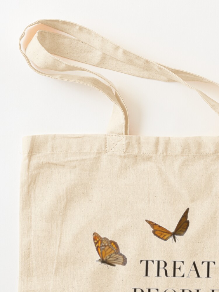 Alternate view of TREAT PEOPLE WITH KINDNESS BUTTERFLIES (HARRY STYLES) Tote Bag