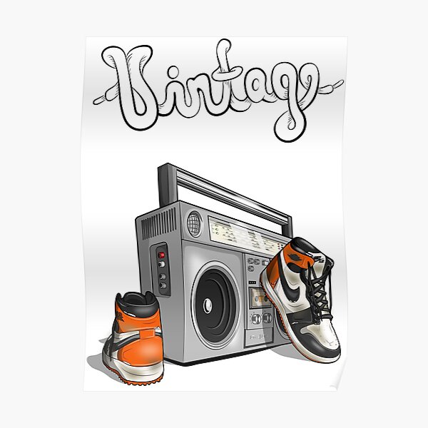 Vintage Hip-hop Basketball Graphic (Shattered Backboard) Poster