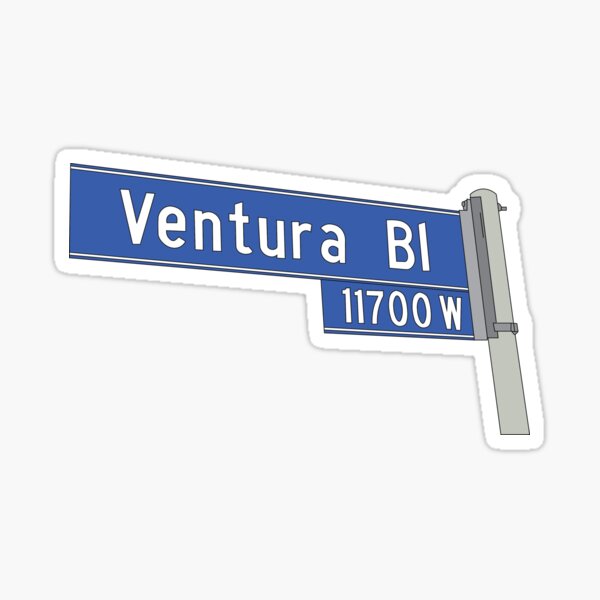 Ventura Blvd Sign Sticker