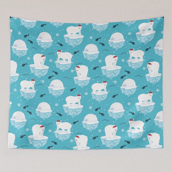 Item preview, Christmas Polar Bear Ice Blue designed and sold by Color Me F*@k!ng Happy.