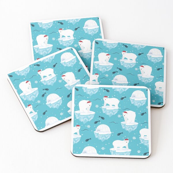 Item preview, Christmas Polar Bear Ice Blue designed and sold by Color Me F*@k!ng Happy.