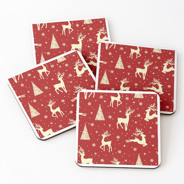 Item preview, Christmas Reindeer Gold Red designed and sold by Color Me F*@k!ng Happy.