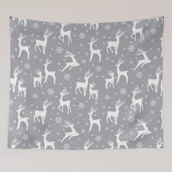 Item preview, Christmas Reindeer  White Gray designed and sold by Color Me F*@k!ng Happy.