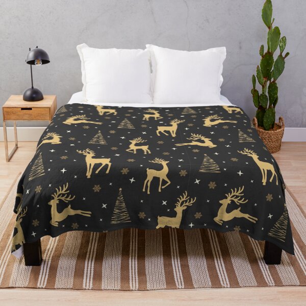 Item preview, Christmas Reindeer Black Gold designed and sold by Color Me F*@k!ng Happy.