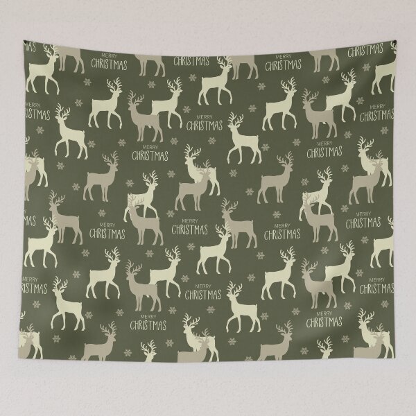 Item preview, Christmas Reindeer Green designed and sold by Color Me F*@k!ng Happy.