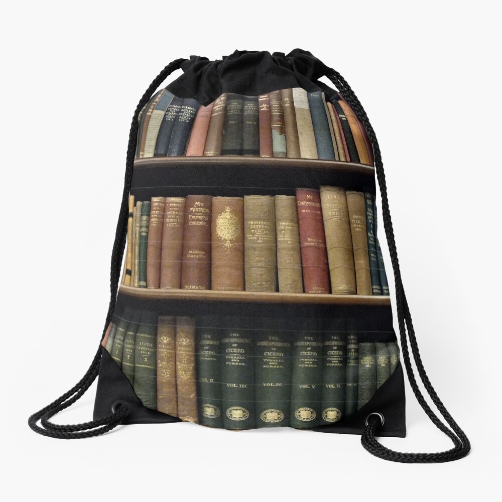 Endless Library (pattern) Drawstring Bag