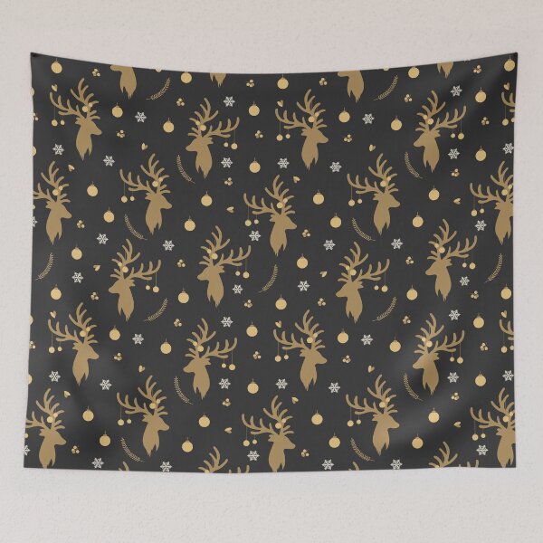 Item preview, Christmas Reindeer Head Gold designed and sold by Color Me F*@k!ng Happy.