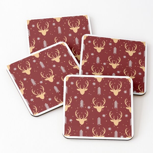 Item preview, Reindeer Head Gold and Red designed and sold by Color Me F*@k!ng Happy.
