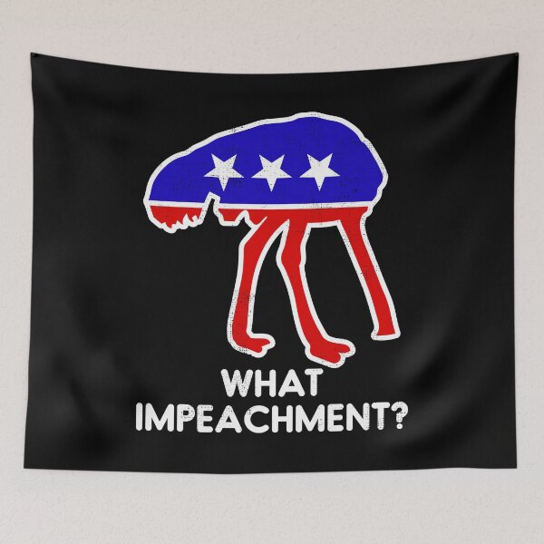 Item preview, Ostrich Head Under Sand GOP Republican Impeachment Acquittal designed and sold by d247.