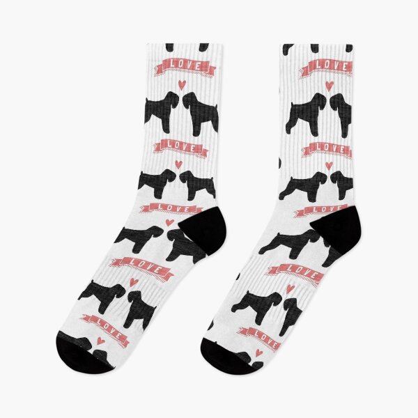 Item preview, Black Russian Terriers Love | Dog Silhouettes with Heart designed and sold by Jenn Inashvili.
