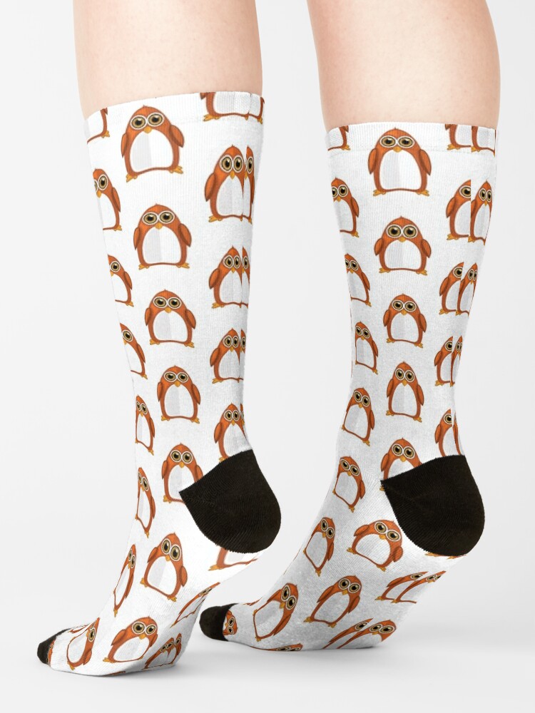 Discover Brown Orange Penguin | Socks