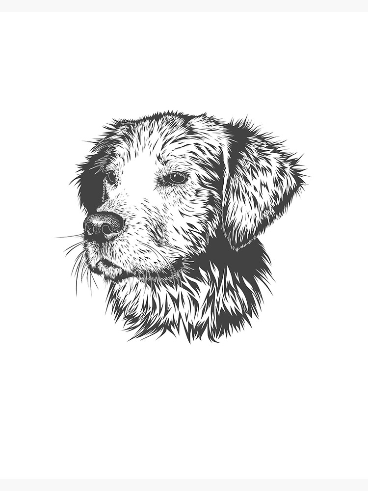 Cute Dog Drawing Art Board Print By Animalhead Redbubble