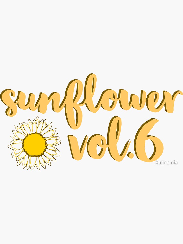 "Sunflower, Vol. 6 — Harry Styles" Sticker for Sale by kalinamia