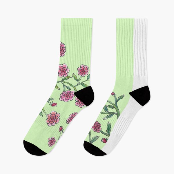 Item preview, Stylised Climbing Roses on Light Green Background designed and sold by CarolineLembke.