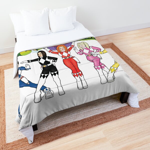 Girl Power Rangers Comforter By Andrewahernart Redbubble