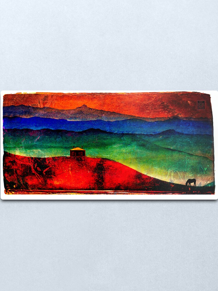 Alternate view of Red Mountains Metal Print