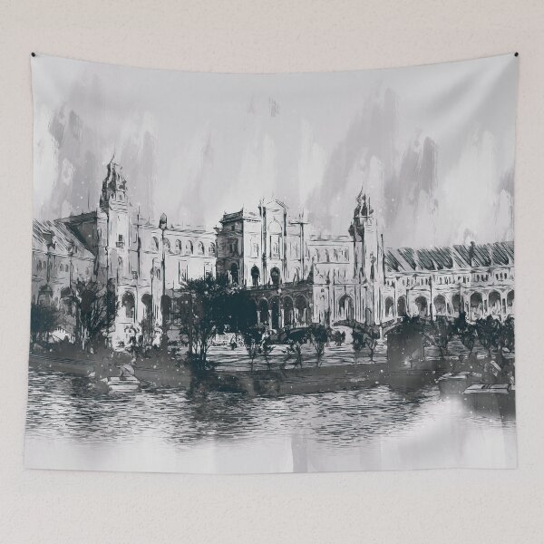Item preview, Plaza de Espana, Seville designed and sold by AM FineArtPrints.