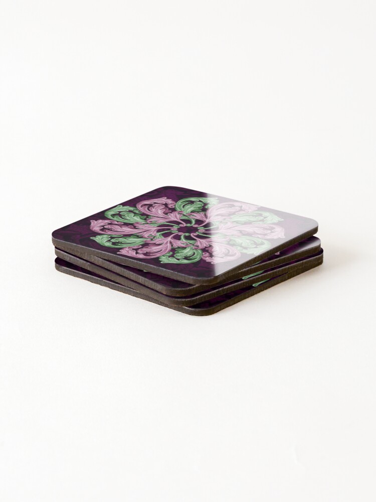Alternate view of Acanthus mandala Coasters (Set of 4)
