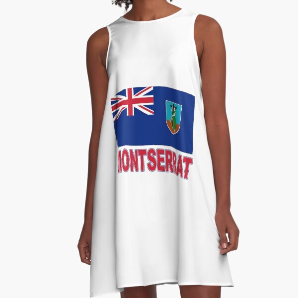 The Pride of Montserrat - Territorial Flag Design A-Line Dress