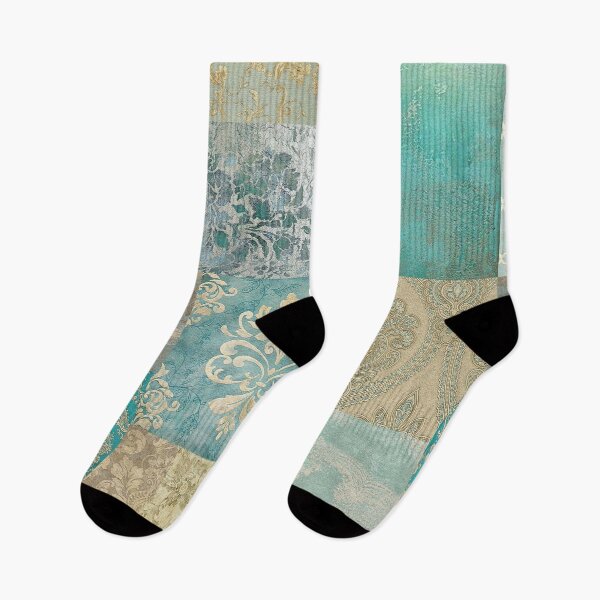 Artikelvorschau, Vintage Kelim Patchwork blaugrün Sand entworfen und verkauft von Delinda Graphic Studio.