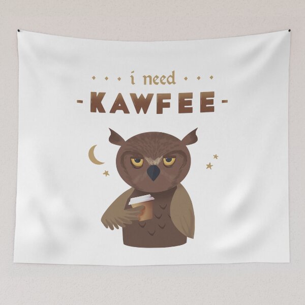 Item preview, A Night Owl Needs Coffee designed and sold by yellowpomelo.