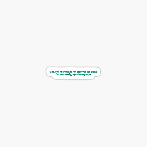 Chase Atlantic Friends Lyrics Sticker for Sale by 4amNostalgia