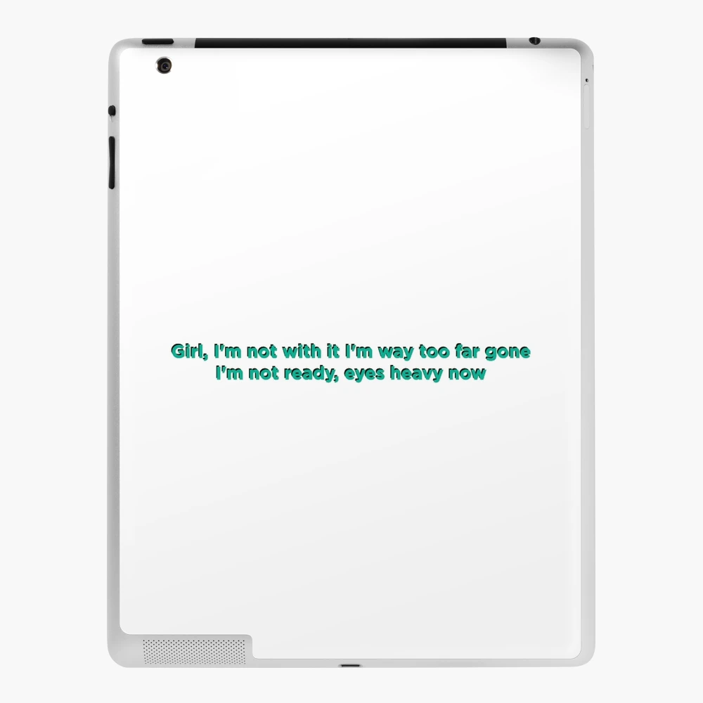 chase atlantic lyrics (consume) iPad Case & Skin for Sale by adileeor