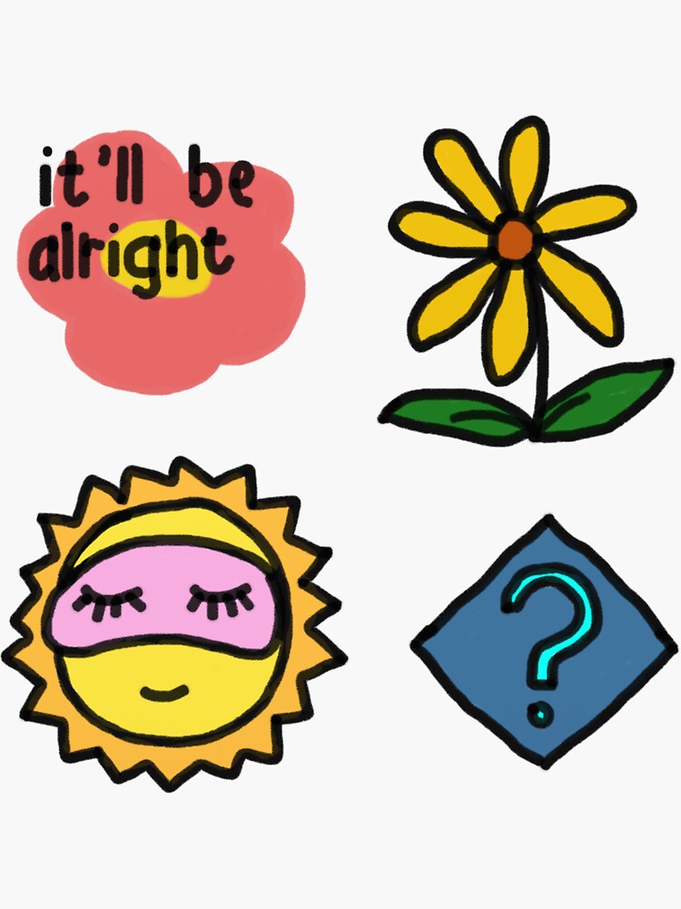 Thumbnail 3 of 3, Sticker, doodle 9 designed and sold by Jimmies.
