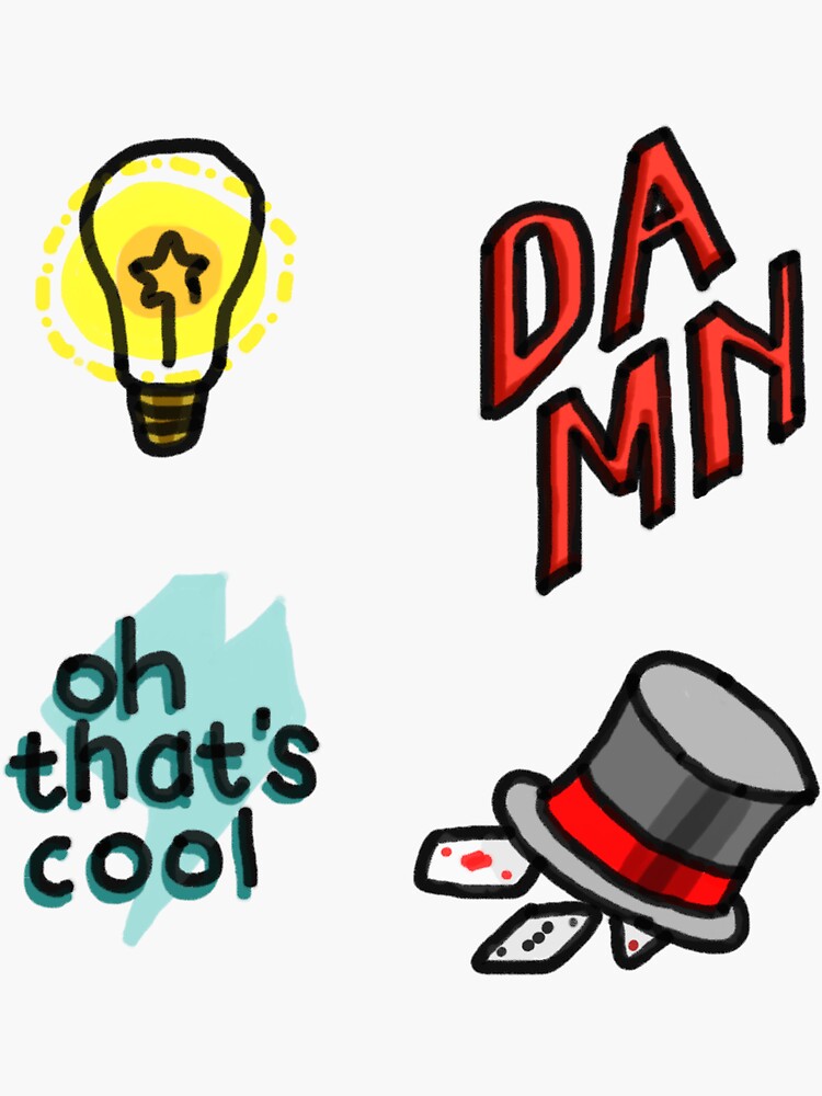 Thumbnail 3 of 3, Sticker, doodle 10 designed and sold by Jimmies.