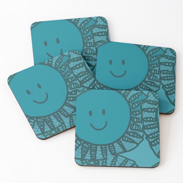 Item preview, Teal happy face designed and sold by Seeyouspoon.