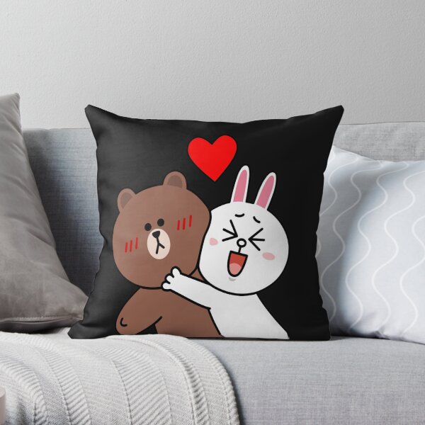 Cute lovers forever Throw Pillow