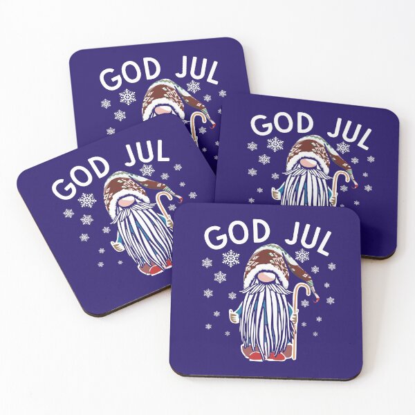 Item preview, God Jul Bearded Gnome Merry Swedish Christmas Scandinavian magical elf  designed and sold by alenaz.