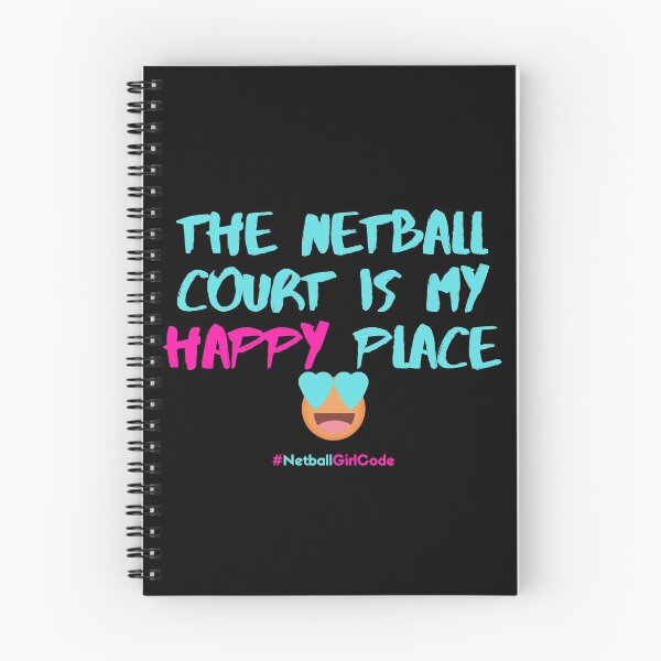 Item preview, The Netball Court is my Happy Place Emoji designed and sold by NetballGifts.