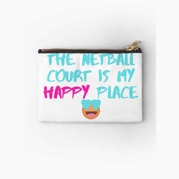 Item preview, The Netball Court is my Happy Place Emoji designed and sold by NetballGifts.