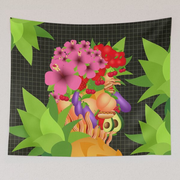 Item preview, Arcimboldo head made of fruit and vegetables designed and sold by Mauswohn.