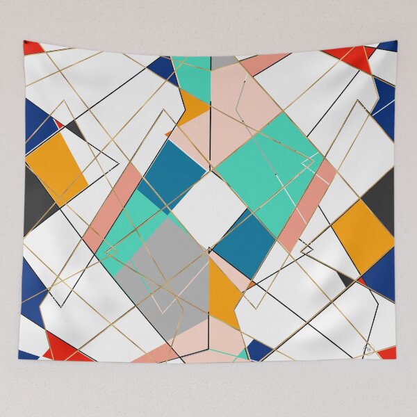 Item preview, gold colorful geometric pattern designed and sold by InovArtS.