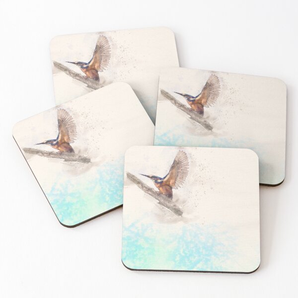 Item preview, Flying Kingfisher - Watercolour designed and sold by Darren Wilkes.